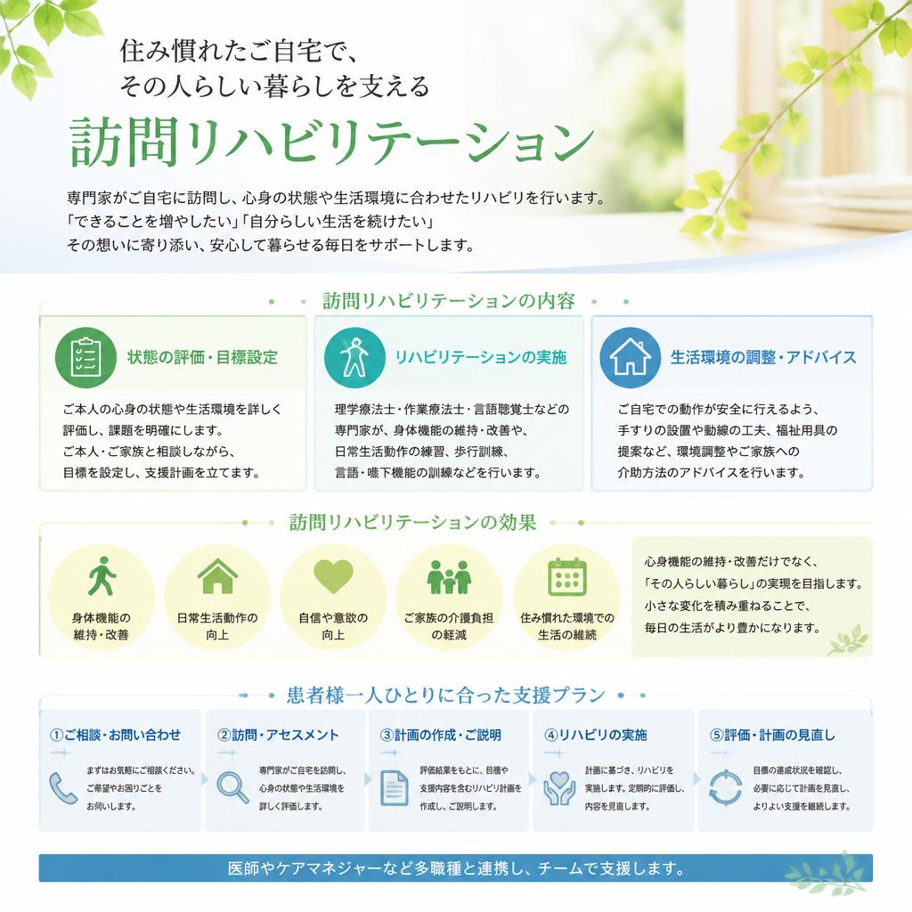 訪問リハビリで身体機能をサポート