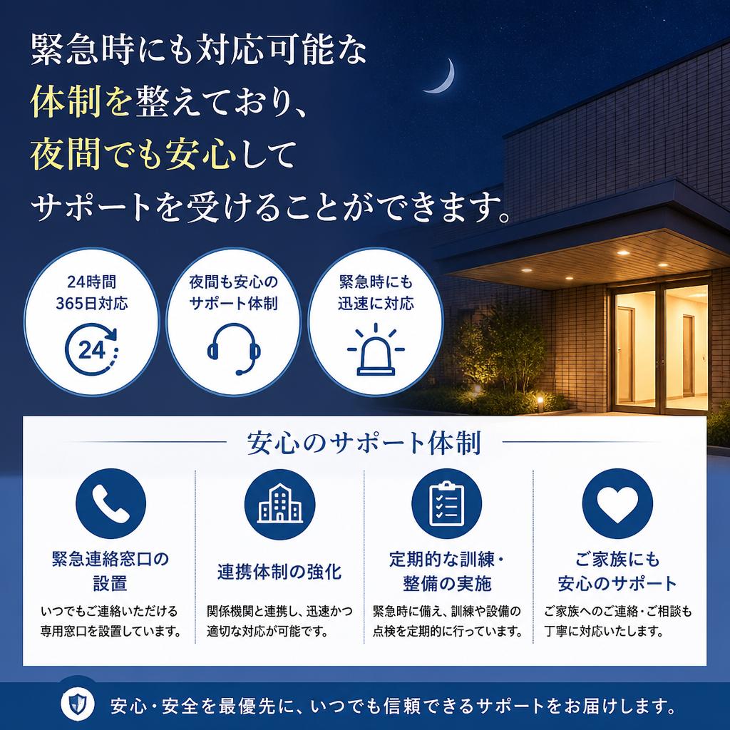 安心の夜間対応