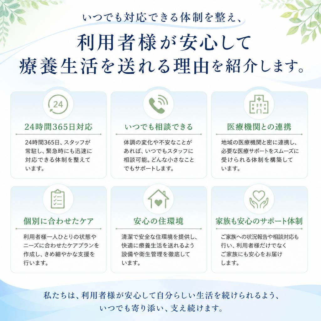 24時間体制の安心感